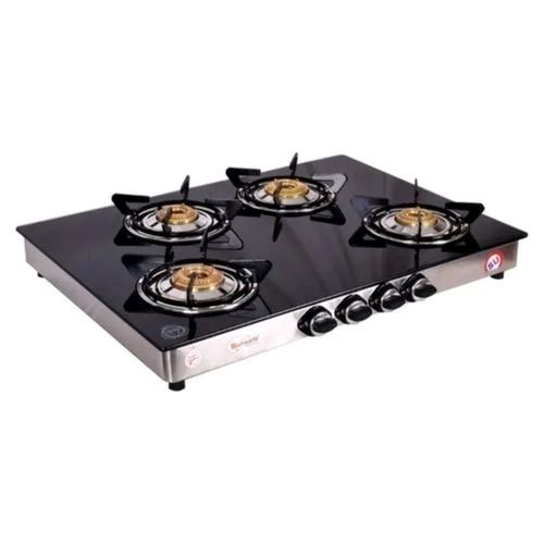 Ductile High Tensile Strength Free Stand Brass Manual 4 Burner Gas Stoves