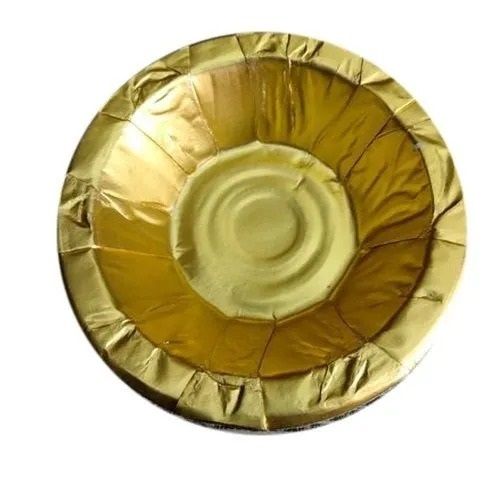 Golden Lightweight Round Paper Disposable Dona For Event And Party