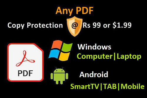 Pdf Copy Protection Software For Android Mobile, Smart Tv Tab, Projector And Win Pc Application: Garden