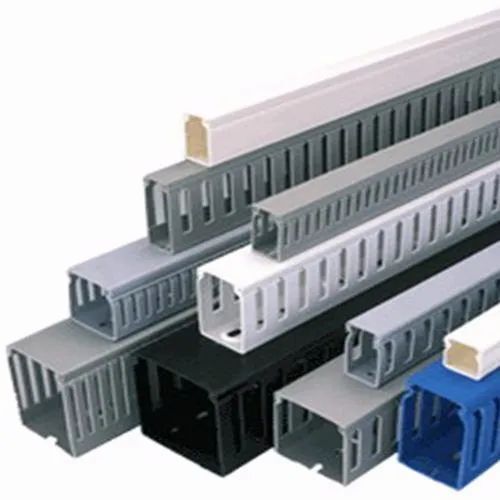 Rectangular Polyvinyl Chloride Plastic Cable Tray For Industrial Usage