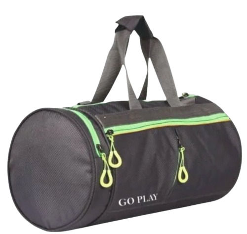 Grey Shoulder Length Handle Heavy Duty Nylon Gym Bag, Size 45.5 X 22.5 Cm