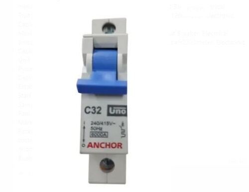 White And Blue Single Pole 6000 Ampere Current Anchor Mini Mcb Switch 