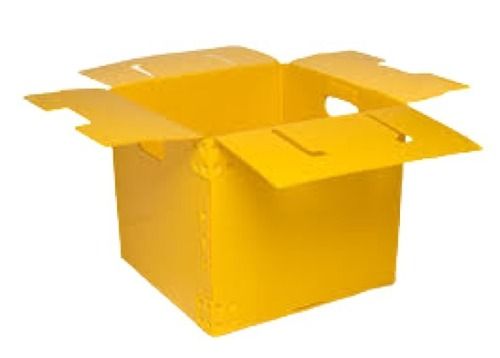 Yellow Square Shape Pvc Corrugated Box