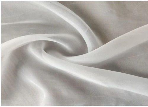 White Lightweight And Premium Quality Plain Viscose Georgette Fabrics