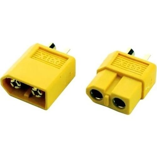 Yellow Pvc Plastic Body Insulation Resistance Female Connector With Two Socket 