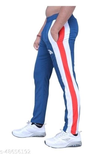 Trackpants: Shop Online Men Airforce Blue Polyester Trackpants on Cliths