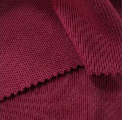 Cotton Rib Fabric - 118x44 Inches , 200 Gsm Soft Quick-dry Stretch Material With Natural Insulation