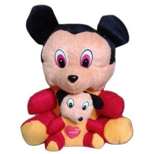 Multi Color 20 Cm Eco Friendly Synthetics Mickey Mouse Fabric Soft Toys