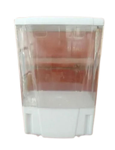 White 20 X 9 Inches Rectangular Wall Mounted Pvc Plastic Soap Dispenser