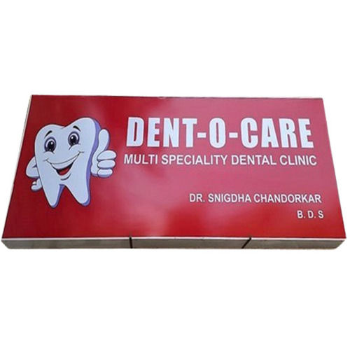 220 Voltage Rectangular Wall Mounted Glow Sign Board For Outdoor Advertising Body Material: Stainless Steel