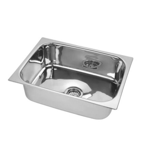 24X18 Inches Polished Finish Corrosion Resistance Rectangular Stainless Steel Sink Installation Type: Deck Mounted