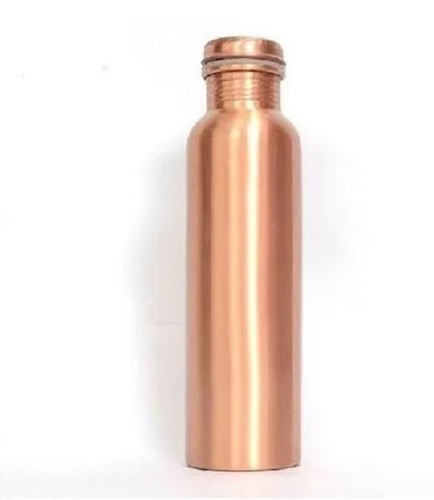 हल्के वजन वाली पुन: प्रयोज्य रिसाव प्रतिरोधी तांबे की खाली पेयजल बोतल स्क्रू कैप के साथ