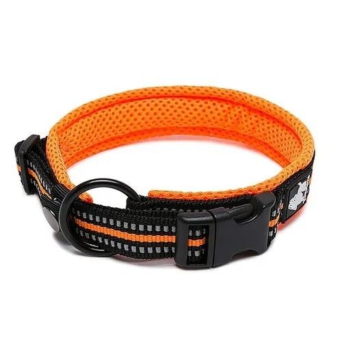 Orange Fashionable Strong And Durable Nylon Material Dog Collar