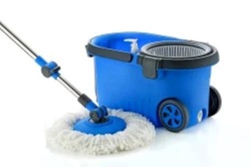 Blue White Light Weight Corrosion Resistant Ambition Microfiber Jali Bucket Mop For Cleaning