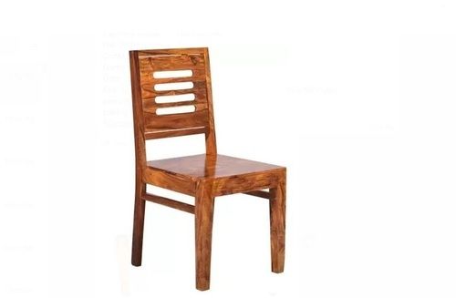 Machine Made Modular Armless Polished Finish Solid Wooden Chair