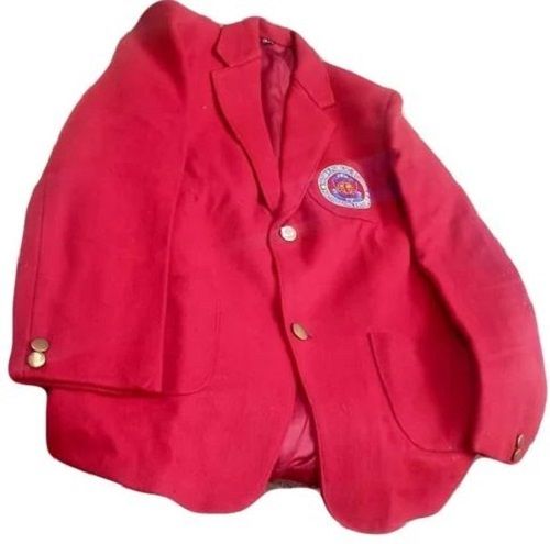 Plain Full Sleeve Spread Collar Medium Size Cotton School Blazer Age Group: Above 9