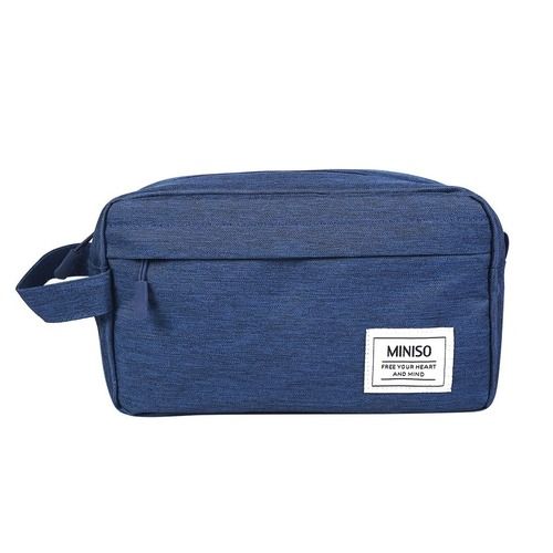 Premium Quality Cotton Fabric Side Handle Cosmetic Bag