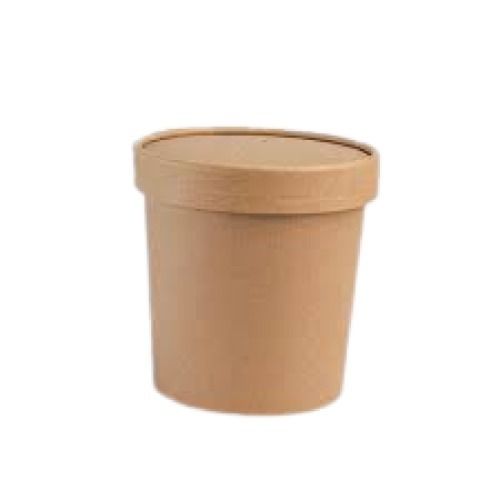 Round Shape Brown Disposable Paper Container