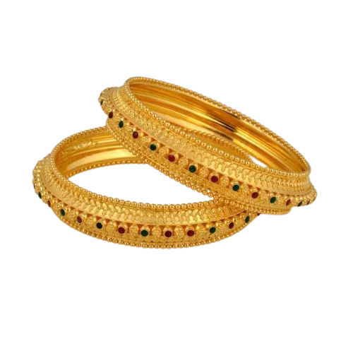 Stylish And Fancy Gold Bangles For Ladies Diameter: 2.8 Inch (In)