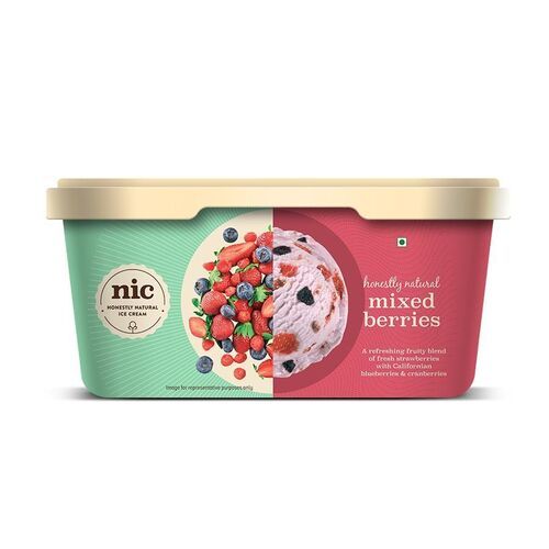 Tastier And Healthier Sweet Eggless Natural Mixed Berries Ice Cream 