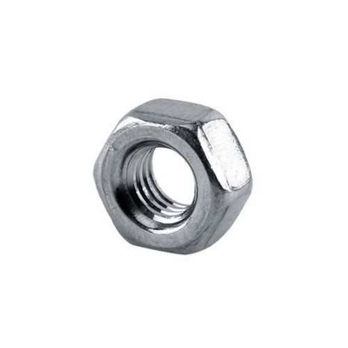 Silver 1.9 Inch Long Galvanized Stainless Steel Hex Nut