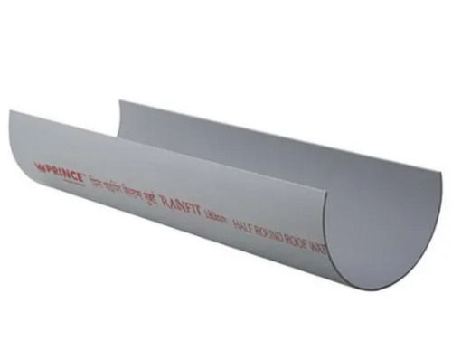 Grey 10 Inches Long 5 Mm Thick Pvc Plastic Half Round Pipe