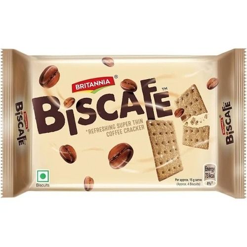 100 Gram Sweet And Crispy Biscafe Super Thin Coffee Cracker Biscuit Fat Content (%): 5 Percentage ( % )