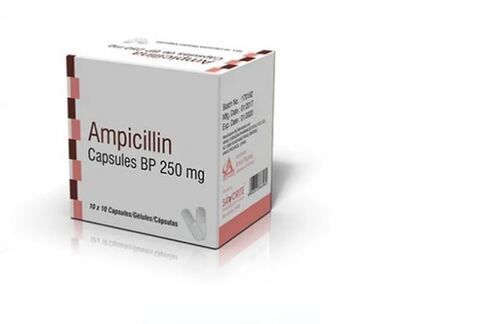 10x10 Strips Ampicillin Capsules Bp 250 Mg 