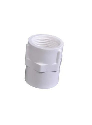 White 3 Inches Long 4 Mm Thick Round Poly Vinyl Chloride Plastic Pipe Connector