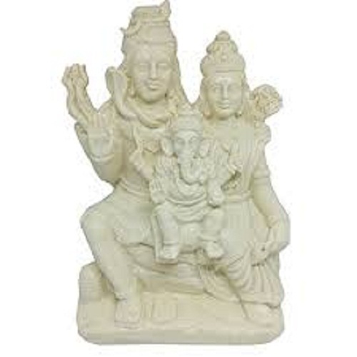 5 फीट आकार की भगवान शिव पार्वती और गणेश संगमरमर की मूर्ति