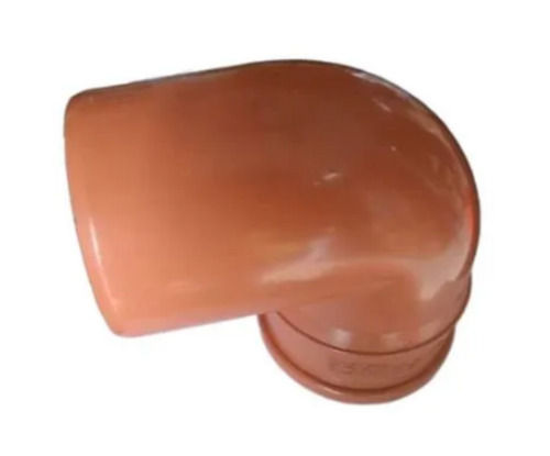 Brown 5 Inches Round And Solid Varnished Pvc Plastic Elbow