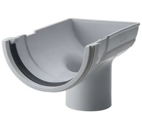 Grey 6X3X4 Inches Durable And Solid Pvc Plastic Roof Gutter