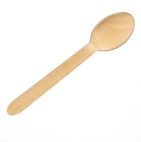 Brown 8 Inch Eco Friendly Disposable And Light Weight Plain Wooden Spoon