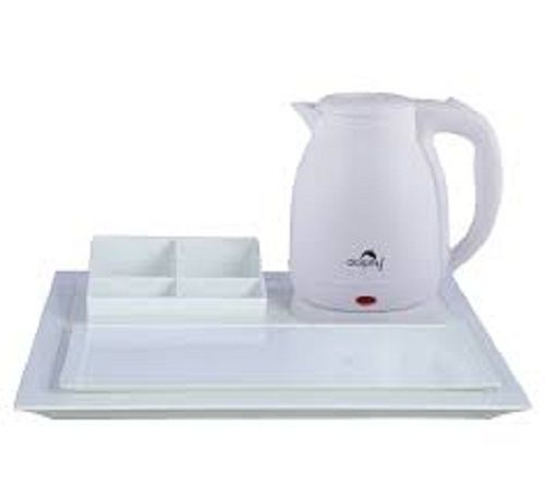 Beautiful White Electric Kettle Tray Set  Boil Time: 6 Minute