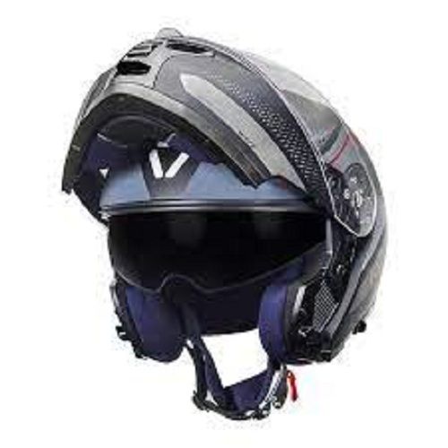 Black Full Face Long-Lasting And Solid Plastic Modular Helmet For Bike Riding