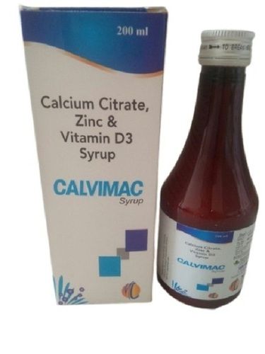 Calvimac Calcium Syrup Calcium Citrate Zinc And Vitamin D3 Syrup For Healthy Bone General Medicines