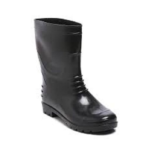 Durable Size 6 Black Color Pvc Gum Boots  Toe Style: Plastic Toe