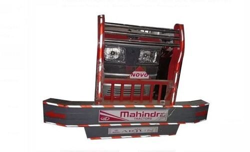 Red And Silver Painted Mahindra Tractor Jali Bumper