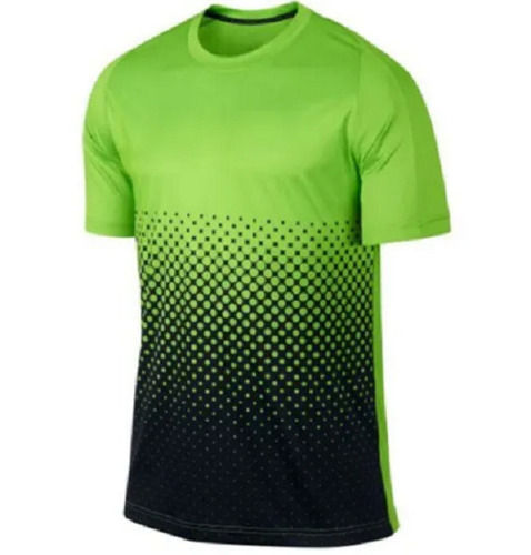  पुरुषों के लिए पॉली कॉटन प्रिंटेड हाफ स्लीव राउंड नेक स्पोर्ट्स टी शर्ट 