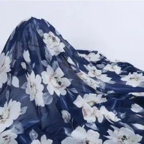 Multicolor 30 Cm Width Washable Comfortable Beautiful Floral Printed Fabric For Garments