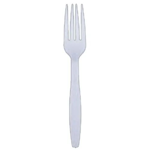 Transparent 3.1 Mm Thick 5.1 Inches 10.2 Grams Polyvinyl Chloride Plastic Fork 