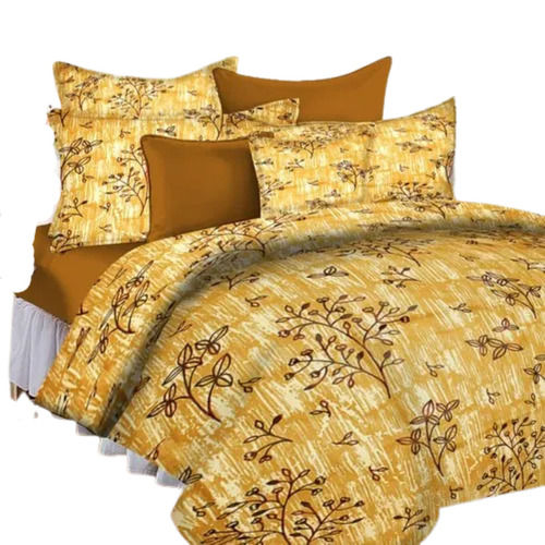 90 Inches Soft Comfortable 100% Cotton Fancy Floral Printed Full Size Double Bed Sheet With Pillows