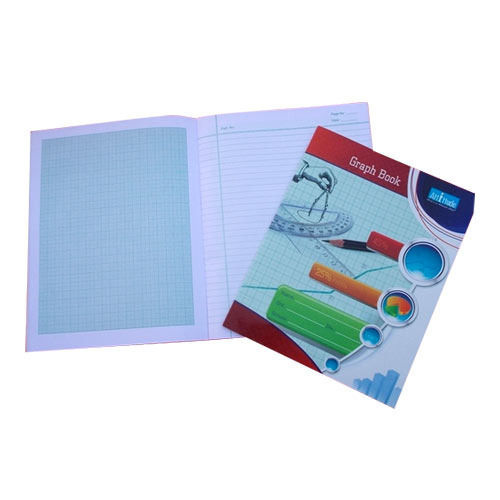 Plain A5 Sized Rectangular Printed Cover Light Weight Paper Graph Notebook 