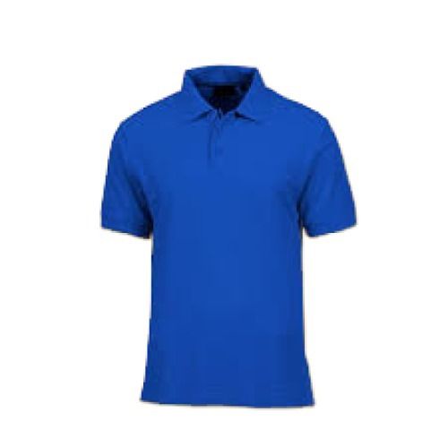 Casual Wear Half Sleeve Polo Neck Plain Cotton Navy Blue T Shirts For Men Gender: Male