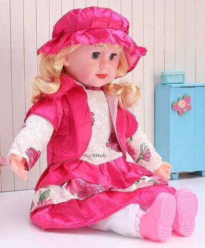 Cloth Plastic Pink Colored Dancing Doll For Kids Playing