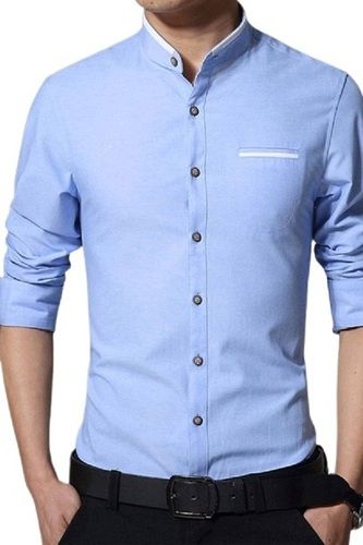 Men Plain Pattern Breathable Full Sleeves Soft And Smooth Cotton Shirt Age Group: 18 Above