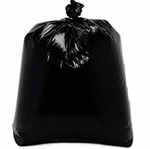 Black Plain Plastic Disposable Garbage Bag For Collecting Waste