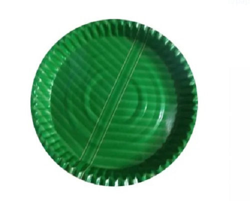 Green Plain Round Biodegradable Paper Disposable Plates