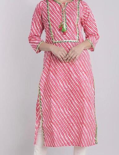 Skin Friendly Ladies Round Neck Full Sleeve Long Cotton Kurti