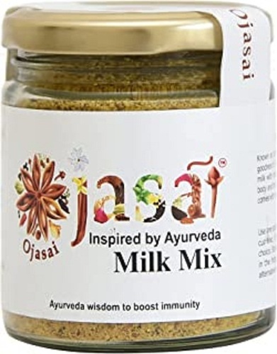 100% Natural And Pure Ozasai Fresh Milk Mix Powder - Dried Whole Raw Milk 50 Grams Brown Color Nut Flavor Bottle Packaging | Supports Heart Health Eases Stress Enhances Immunity